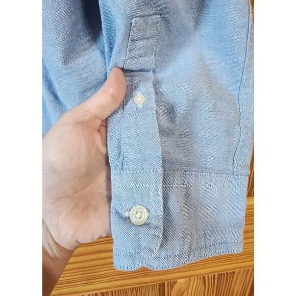 Chaps Stretch Oxford Button Down Shirt Mens XXL Blue Long Sleeve - Picture 3 of 7